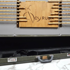 Şifreli 3lü Ney ve Kaval Çantası (Sert Suni Deri Hard Case)